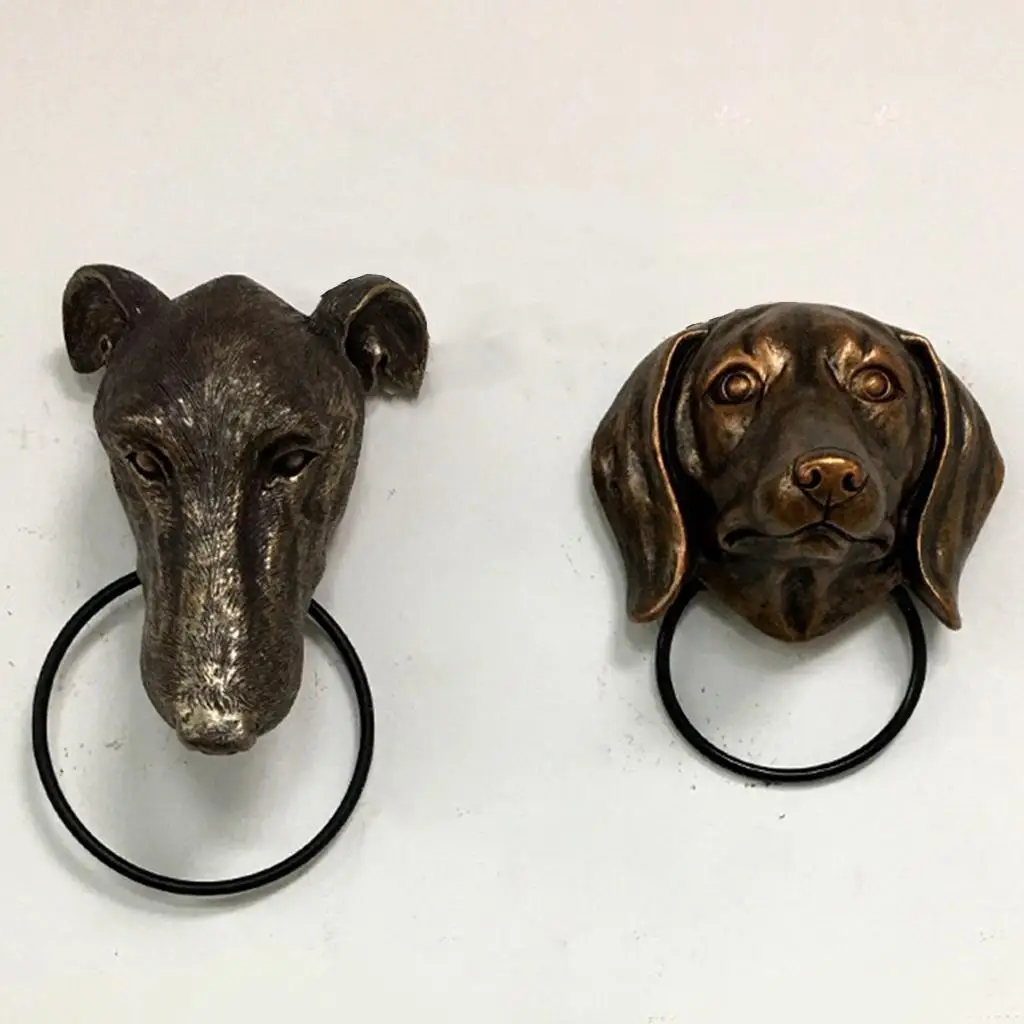 Dog Knocker, Resin Front Door Pull Handle Shed Doors Interior Doors, Housewarming Gift
