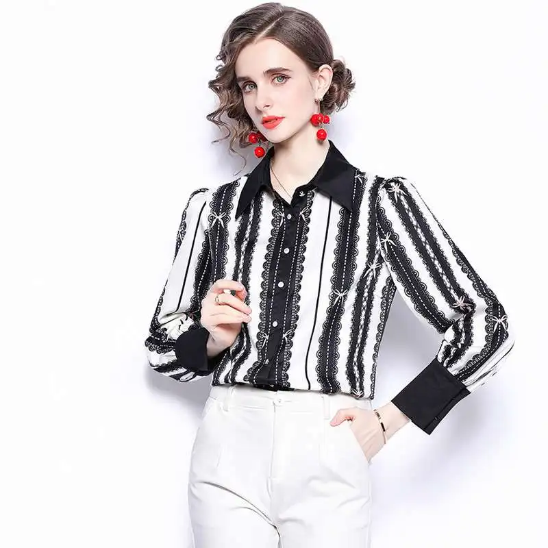 

Новый женский легкий откидной воротник с воротником в полоску и воротником из полиэфирного волокна, весенний сезон