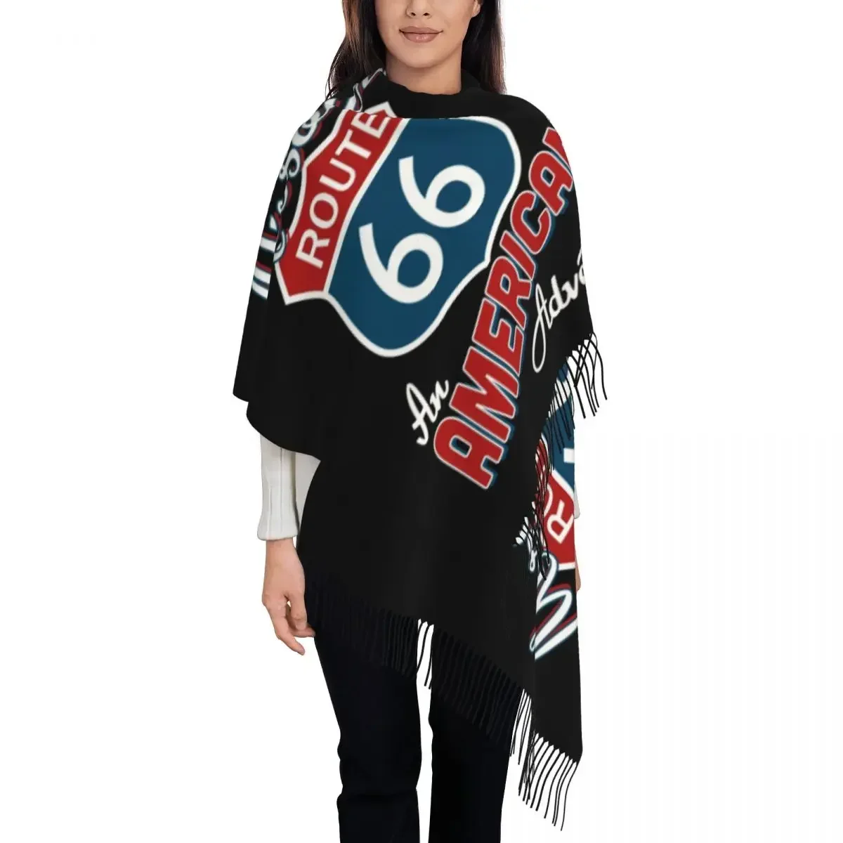 Personalized Printed Missouri Route 66 America Scarf Men Women Winter Fall Warm Scarves America Highway Shawls Wraps