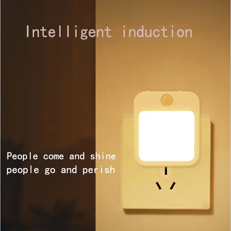 Night Light With Motion Sensor EU Plug In Dimmable Cabinet Light For Baby  Bedside Bedroom Corridor Wireless Night Lamp Lighting
