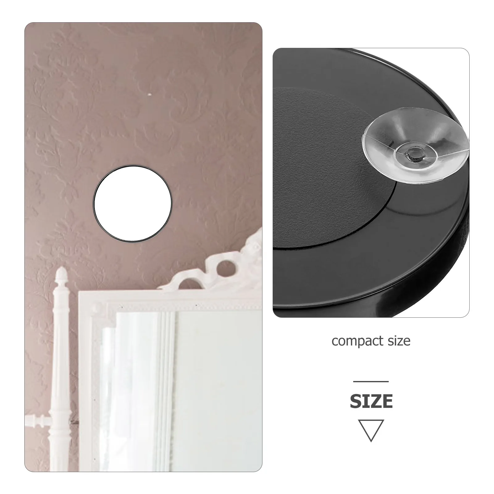 

Compact Round 7.5cm 10x Magnifying Glass Mirror Pocket Mirror Makeup Magnification Bathroom Tool Easy Carry with 2