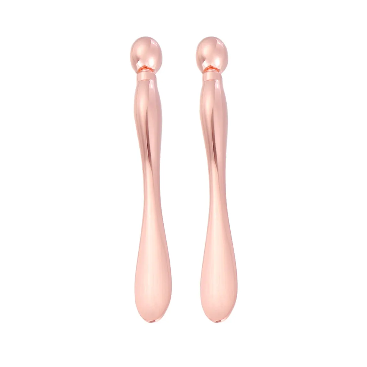 

2Pcs Eye Cream Massage Sticks Dual End Alloy Beauty Roller Portable Mini Face Tool for Skin Care Absorption Eye Face