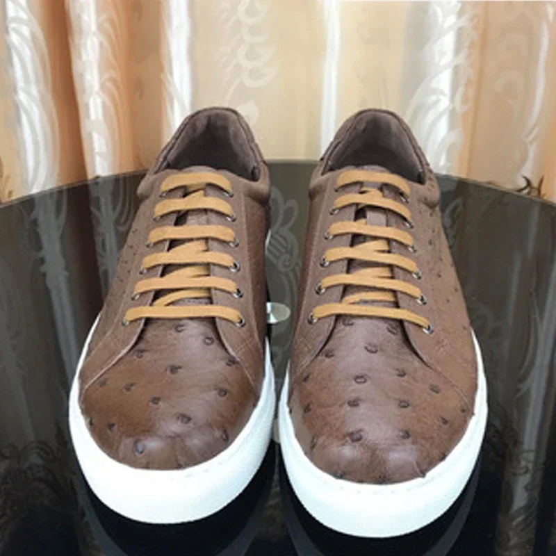 shenzhen dae Ostrich leather men shoes  male  Doug shoes  male  Casual