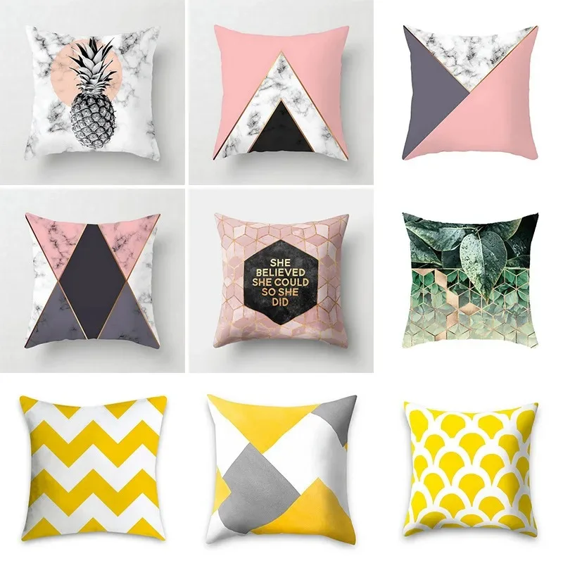 

NEW Nordic Geometric Cushion Cases Creative Cute Pillows Case Sofa Bed Seats Cushions Home Decor Sofa