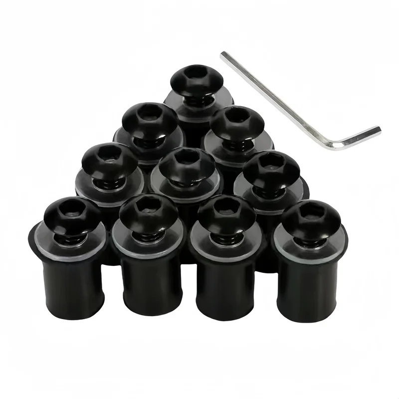 5mm 10PCS Motorcycle Windscreen Windshield Bolts Screws Nut Fastener For Suzuki GSXR 600 750 1000 K1 K2 K3 K4 K5 K6 K7 K8 K9 K11