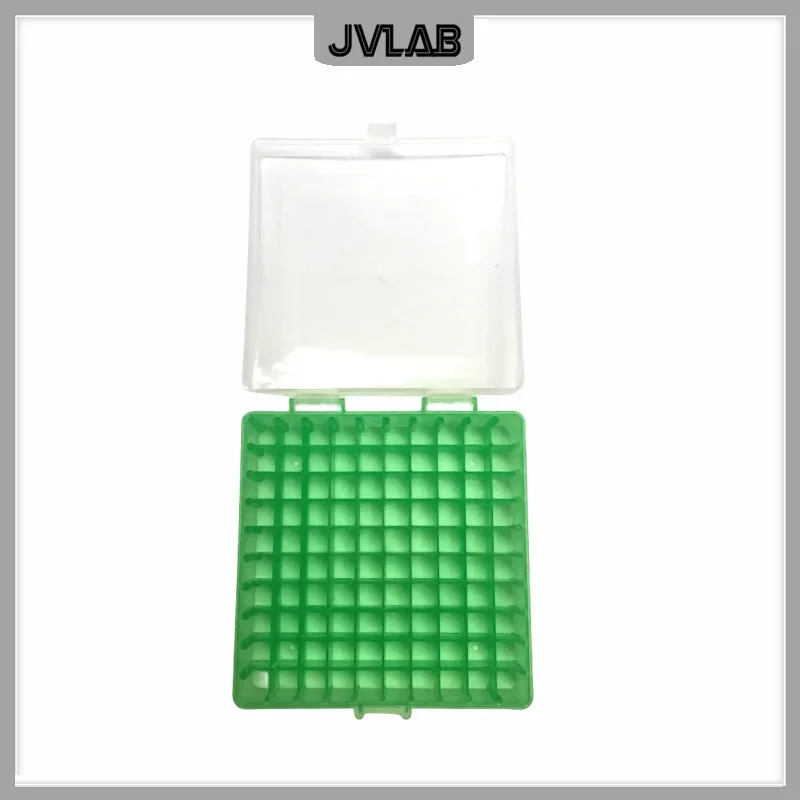 Plastic Freezing Tube Box 100 Grid Frozen Tube Box Plastic Box With Buckle & Cover Suitable For 1.8ml Cryopreservation tube