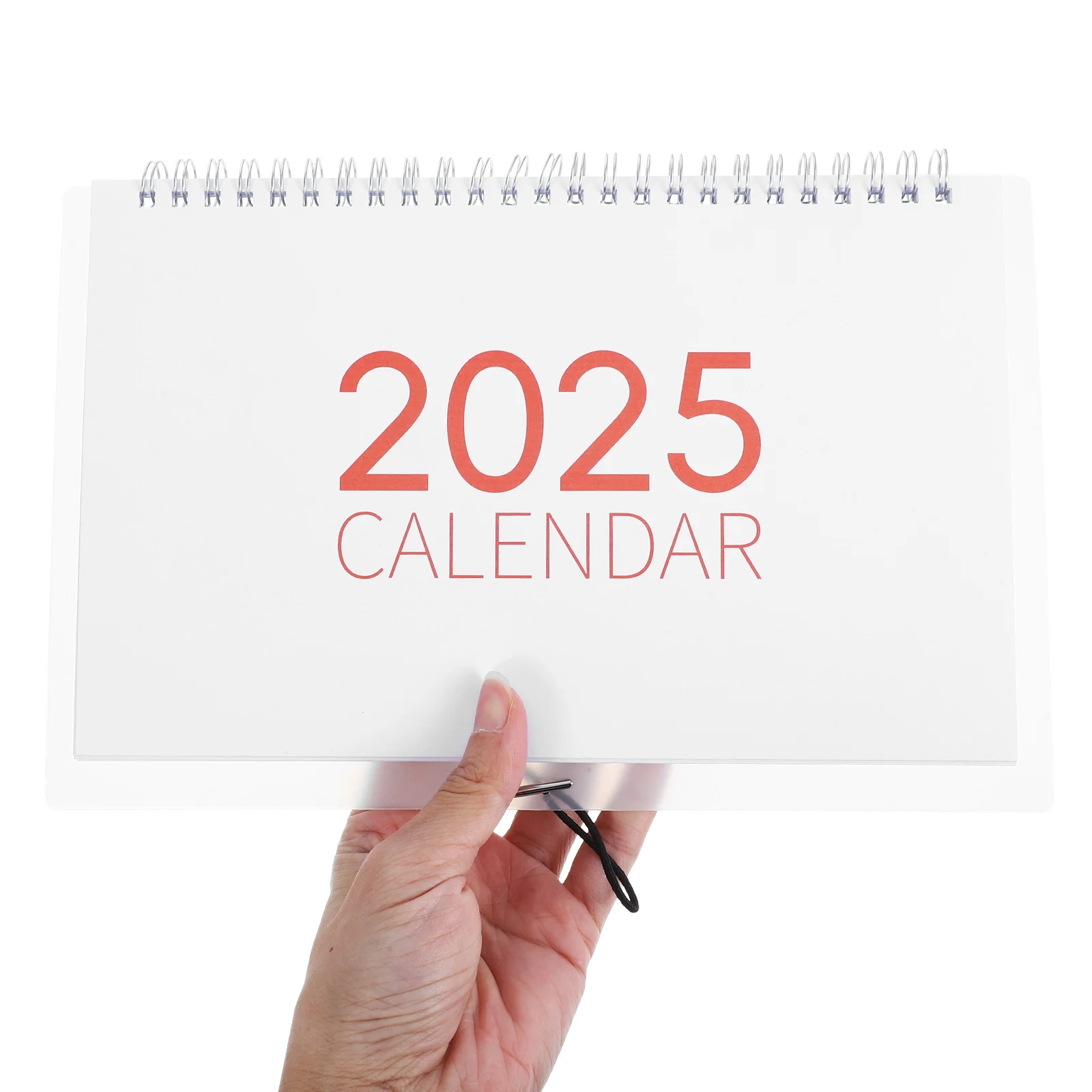 2025 Desktop Planner Calendar Simple Minimalist Design Large Fonts Monthly Overview Paper Construction Tabletop Desk