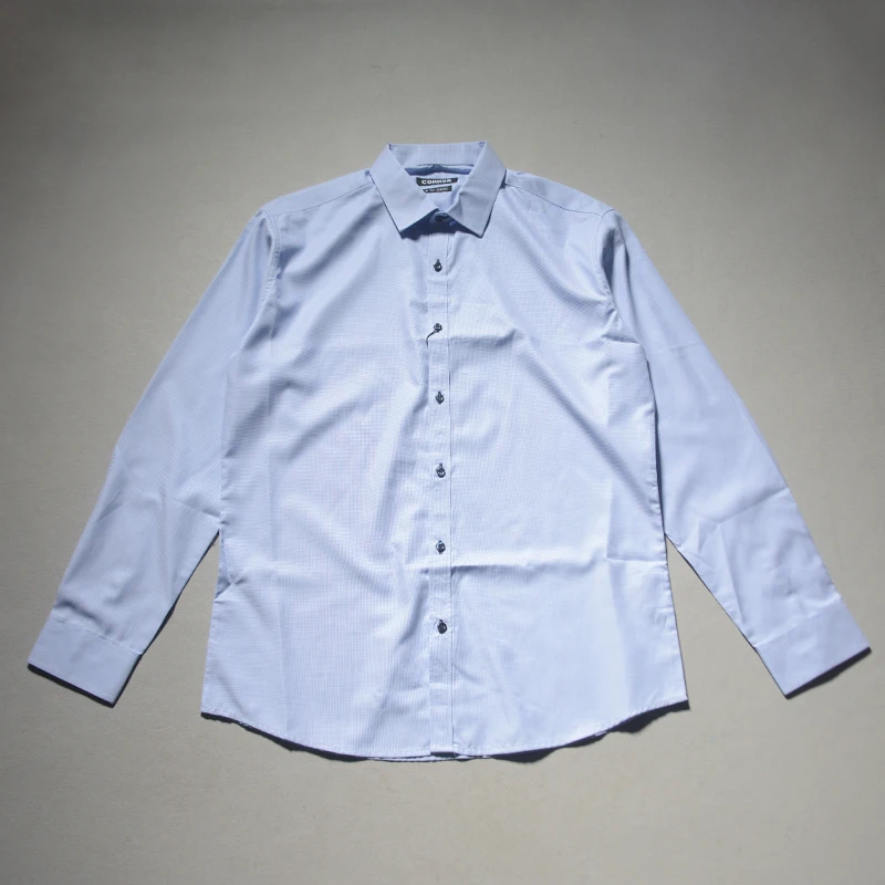 

Удобная мужская рубашка с длинным рукавом, весенняя, в мелкую клетку, повседневный стиль, дышащая, тонкая, стандартного кроя, с отложным воротником