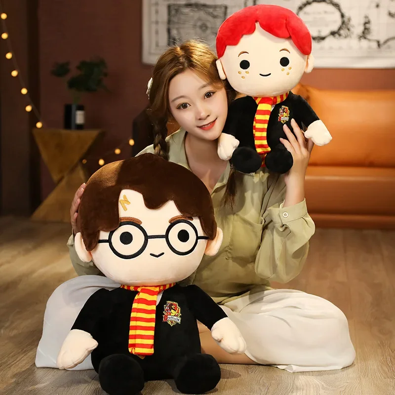 20-60cm Hot Movie Harrys Plush Peluche Anime Figures Ron Model Soft Dolls Decoration Children Toys Birthday Gift