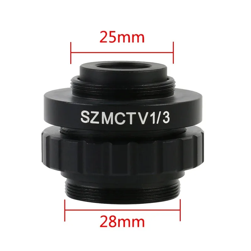 SZM CTV 1/2 1/3 1X Adapter 0.3X 0.5X C mount Lens C CS Simul Focal Ring Trinocular Stereo Microscope HDMI USB Video Camera