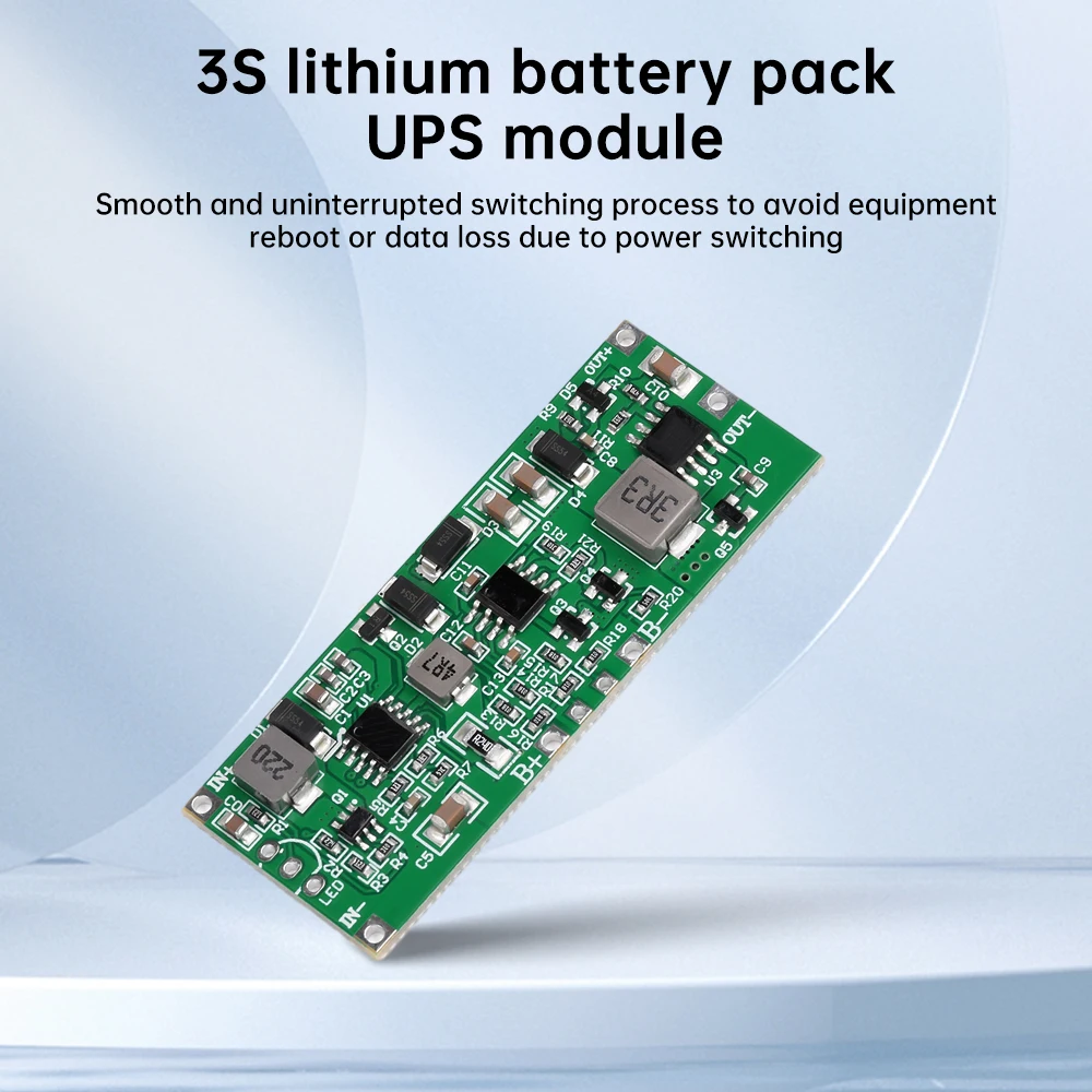 12V3A 24W36W High Power Uninterruptible Power Supply Board 3S Lithium Battery Pack UPS Module Charging Module