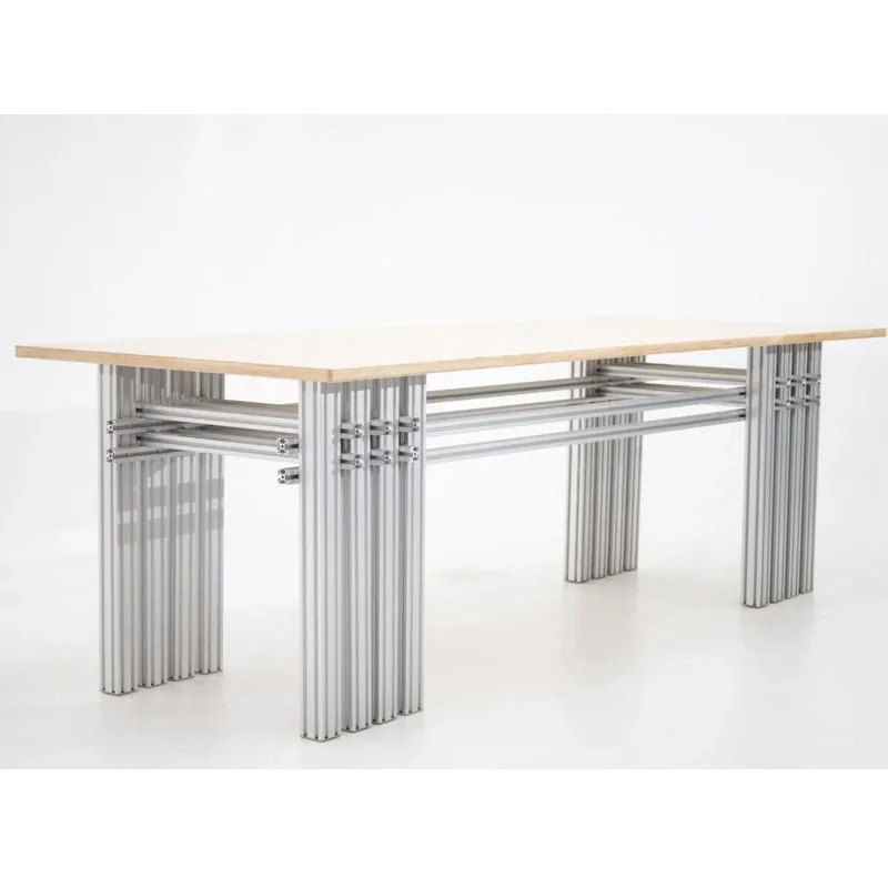 

Birch long table aluminum profile dining simple conference table creative coffee workbench