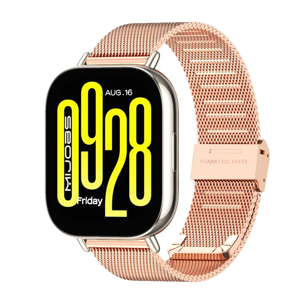 حزام لساعة Redmi Watch 5 Active Watchband لـ Redmi Watch 5 Lite سوار معصم معدني من الفولاذ المقاوم للصدأ بديل الساعة الذكية