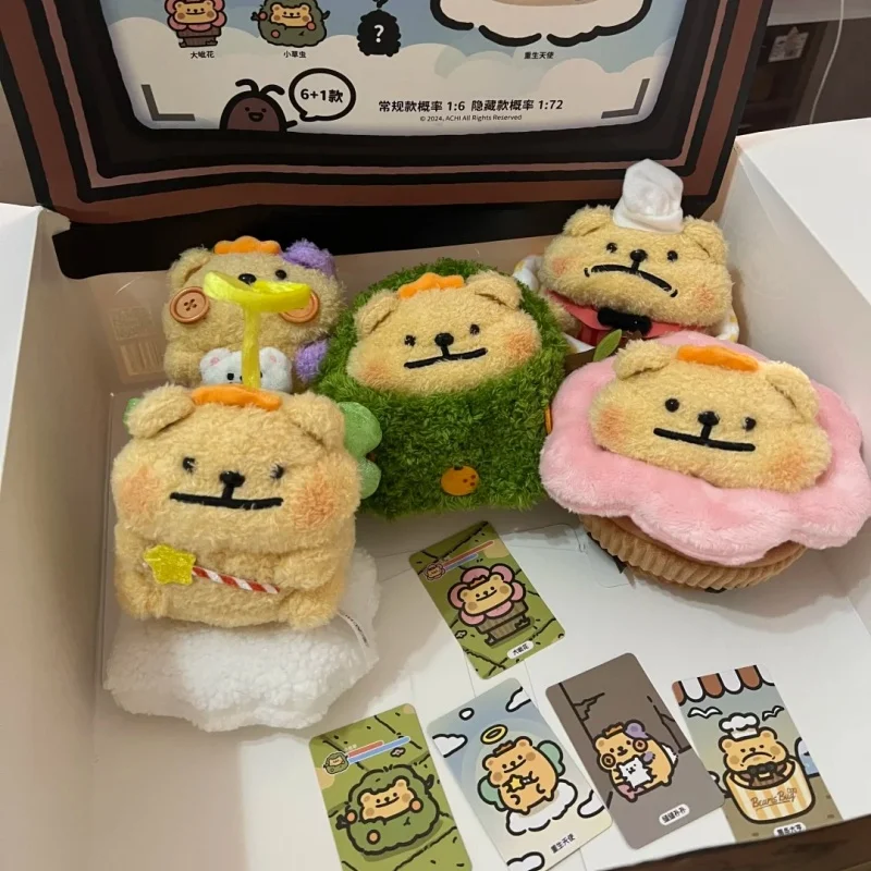 오리지널 베어리스벅 플러시 블라인드 박스 애니메이션 피규어 귀여운 만화 곰 트렌디한 주변 상품 귀여운 인형 장식 생일 선물