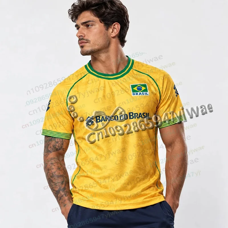 2026 CBV Brazil Unisex Volleyball Jersey Beach Volleyball Mesh Breathable Shirt Autumn Men Women Sport Quick Dry Men's Clothing