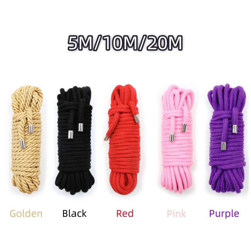 5 Colors Exotic Shibari Accesories of Handcuffs Bondage Rope for Men Women Fetish Slave Role Play Binder Restraint Touch Tie Fun