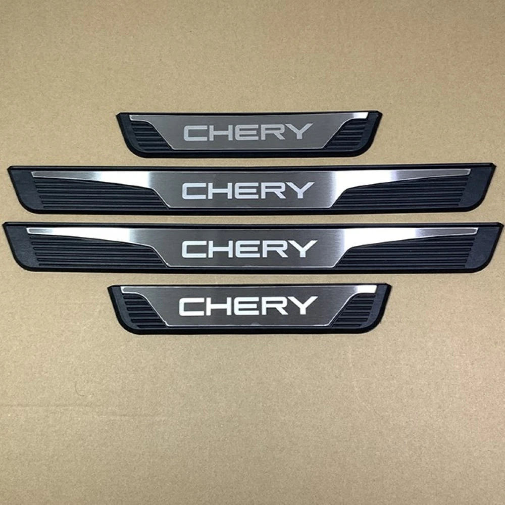 

For Chery Tiggo7 Tiggo4 Tiggo2 Tiggo8 Arrizo5 Tiggo9 Door Sill Plate Protector Sticker Stainless Steel Plastic Trim Car Interior