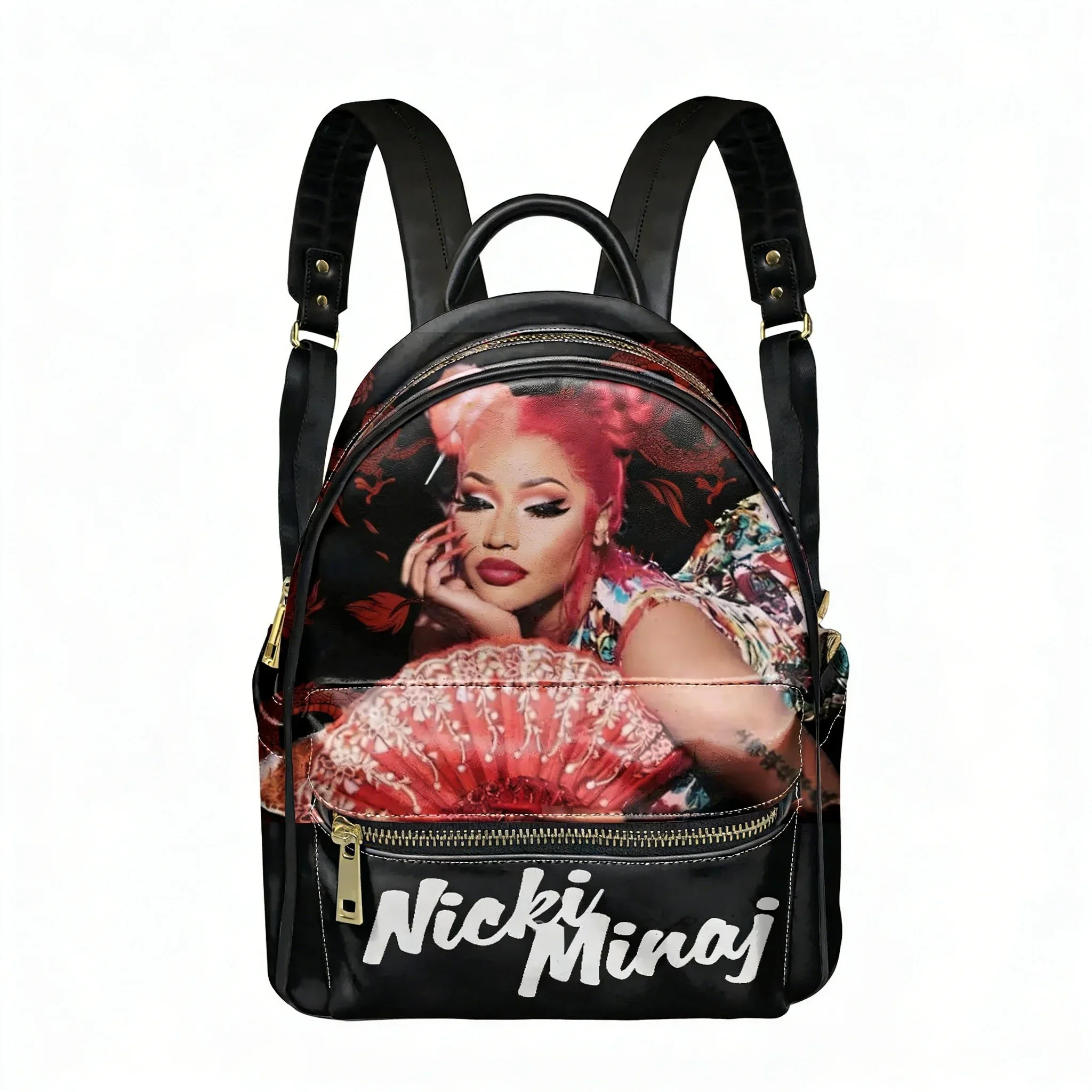 Hot Rapper N-Nicki Minaj Backpack Womens Men Personalized Double Shoulder Bag Business Travel Bookbag Rucksack Gift Daypack