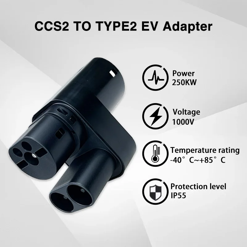 CCS2 to Type 2 Tesla EV Charging Adapter Convertor CCS Combo 2 EV Charging Adaptor Compatible with Model S/X Electric Vehicle