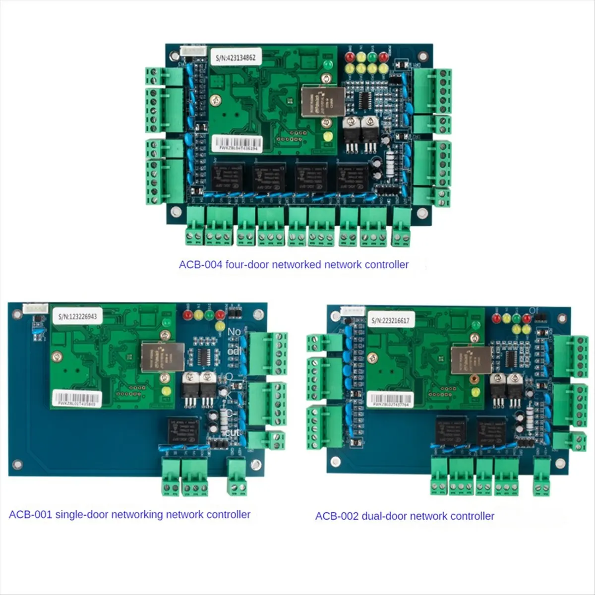 *A02R ACB-002 TCP/IP Network Wiegand 26 Entry Attendance Access Panel Control Board for 2 Doors