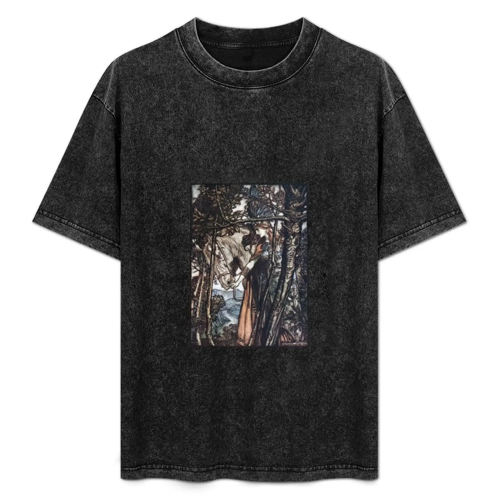

The Valkyrie - Brünnhilde with Her Horse (Rackham) T-Shirt Performance Workout Short Sleeve Tee