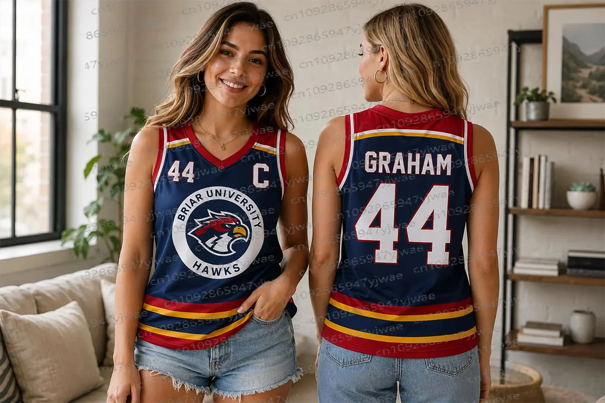 Briar University Graham 44 Basketball Jersey Off-Campus Jersey Hockey Romance Briar Campus Basketball Sleeveless Men's Vest