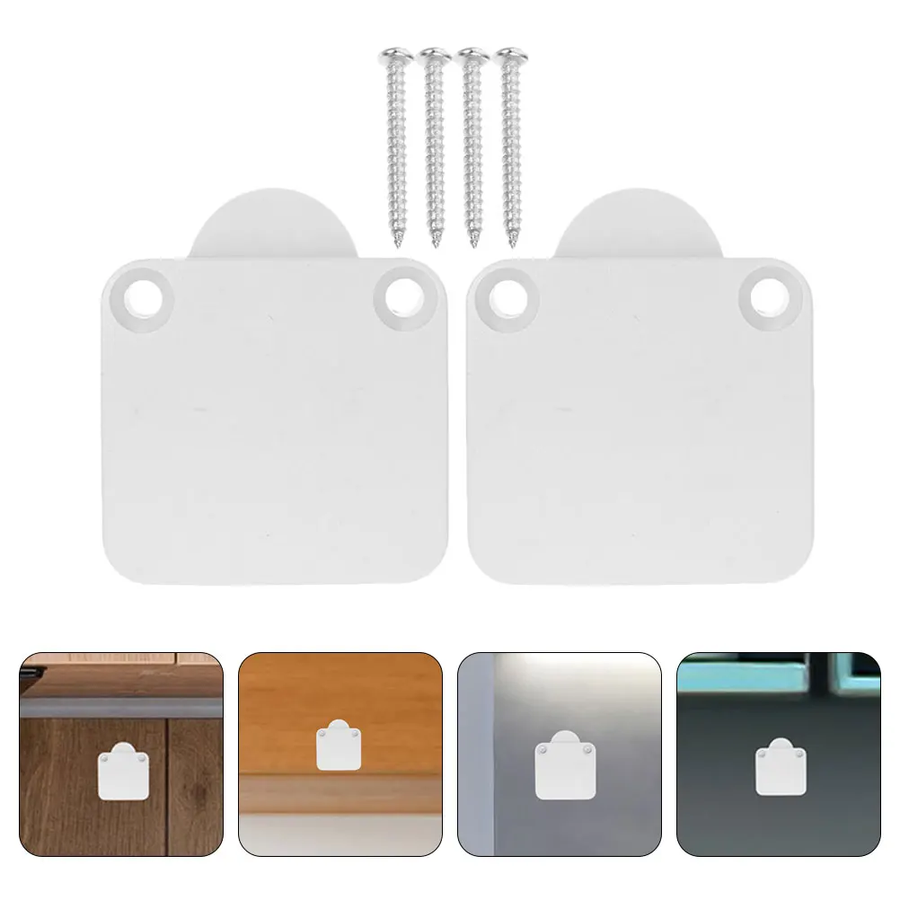 

4Pcs Cabinet Door Light Switch 2A 12V 250V Automatic Closet Lamp Switch White 8 Screws Furniture Wardrobe Pantry Hotel Durable