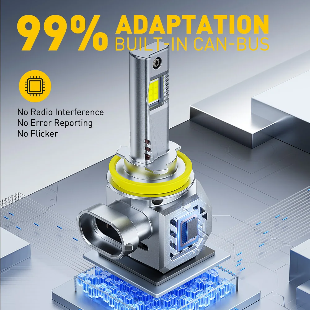 2 قطعة 25000LM 80 واط H8 H11 LED 9005 HB3 9006 HB4 Canbus توربو سيارة المصابيح الأمامية لفورد رينجر تويوتا كورولا مرحبا و لو 6500 كيلو لمبات 12 فولت