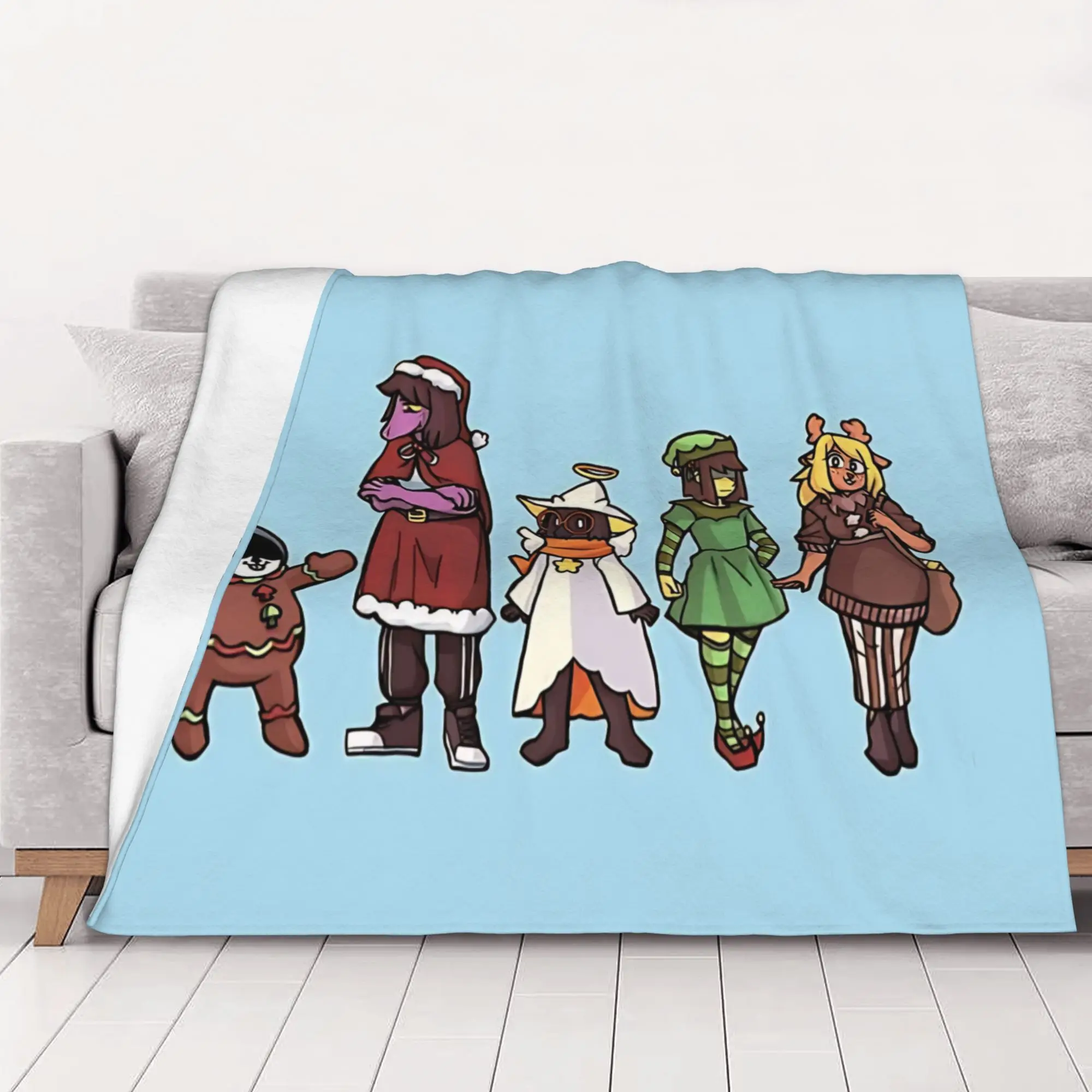1PC Home Cutecore Pixel Monster Graphic Deltarune Blanket Super Cosy Plush Home Living Room Sofa Halloween