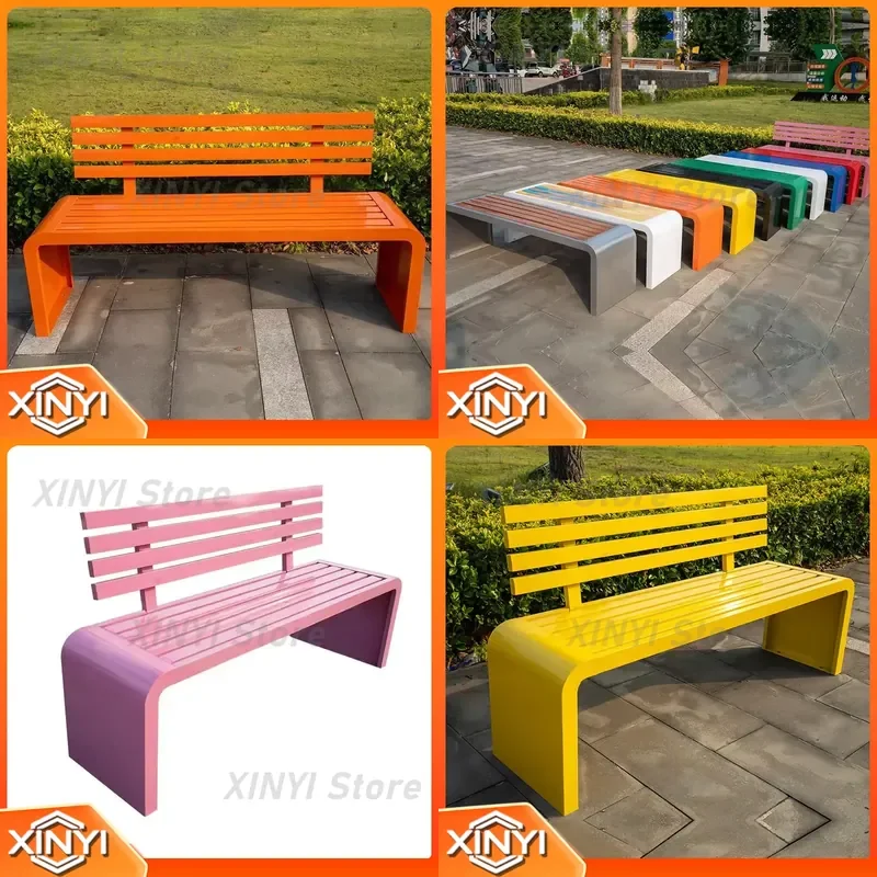 for Park Outdoor Back Chair Shopping Mall Bench Indoor and Basketball Court Preservative Wood Seat