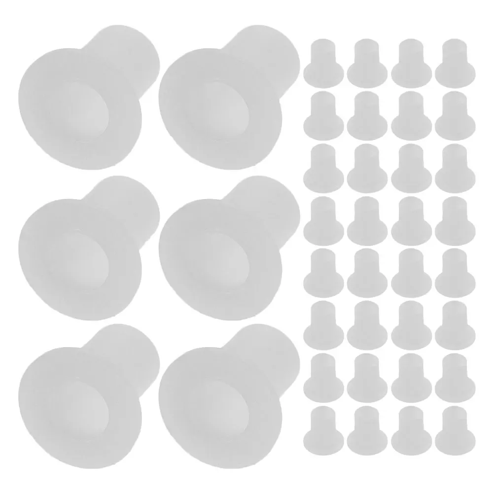 

50 Pcs Inline Skate Spacers Plastic Edge Covers White Small Diameter Bearing Side Plugs Roller Guide Universal Replacement