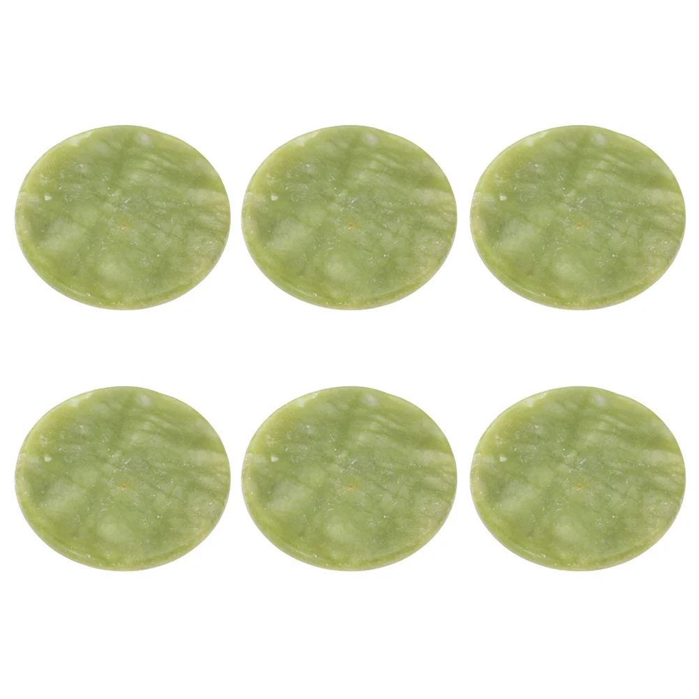 6 Stuks Jade Steen Wimper Extension Pallets Lijm Houder Pads Diverse Kleuren Niet-Drogen Oppervlak Voor Professionele Lash toepassing