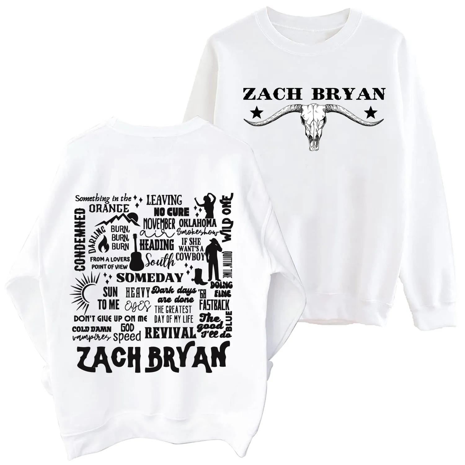 Zach Bryan Hoodie Man Woman Western Country Music Harajuku Round Neck Long Sleeve Oversized Sweatshirt