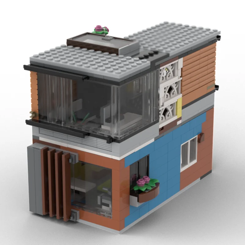 モジュール式都市建築 Moc ビルディングブロック モジュール式建築家の小さな家 テクノロジーブロック クリスマス DIY おもちゃ 建設ギフト