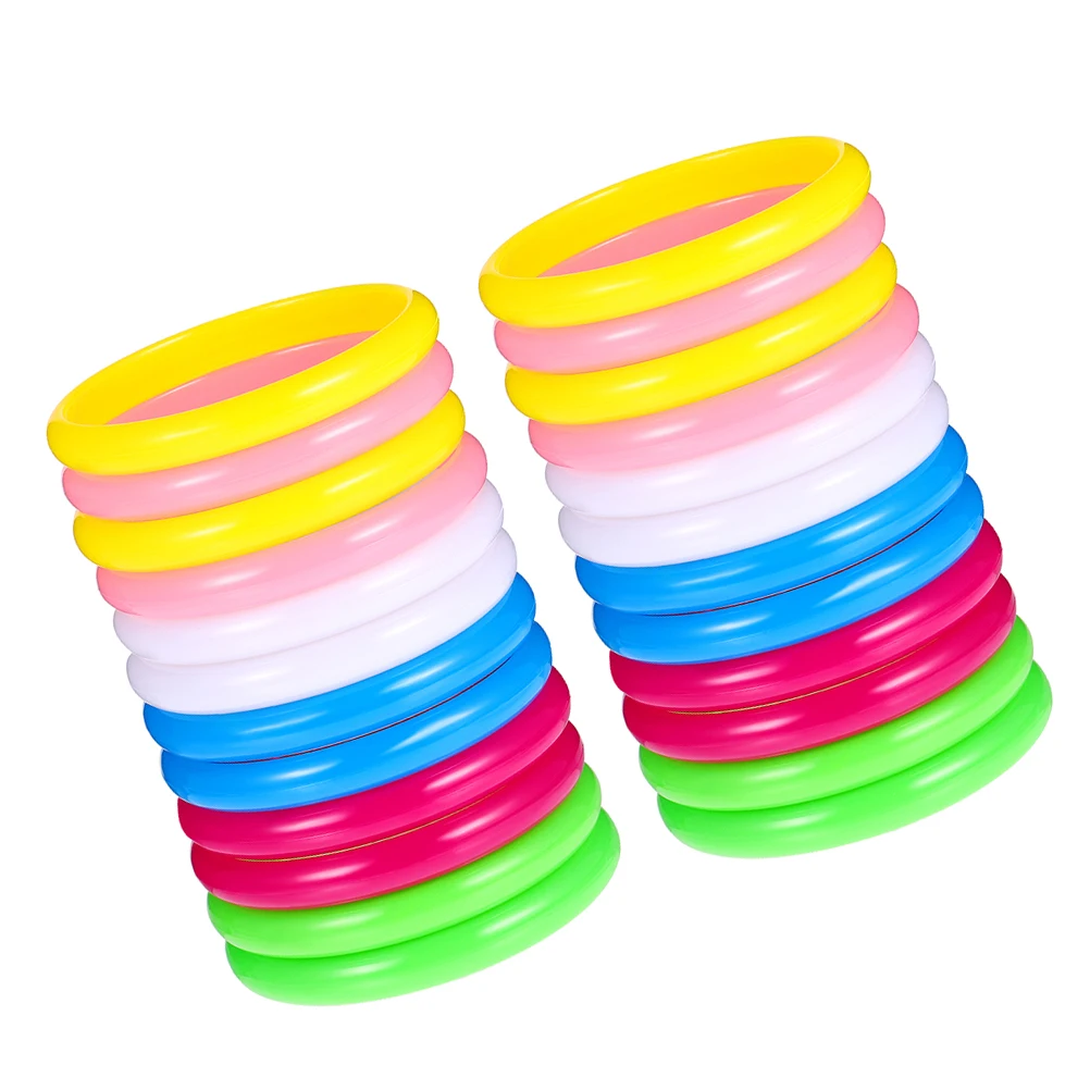 

24 Pcs Candy Color Plastic Bangles Bracelets for Kids Women Lightweight Birthday Party Neon Jewelry Toddler Girls