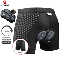 Pantalones cortos de ciclismo X-TIGER, ropa interior de ciclismo para hombre, ropa interior de malla transpirable para montar, almohadilla de Gel, pantalones cortos a prueba de golpes para bicicleta, ropa interior para bicicleta