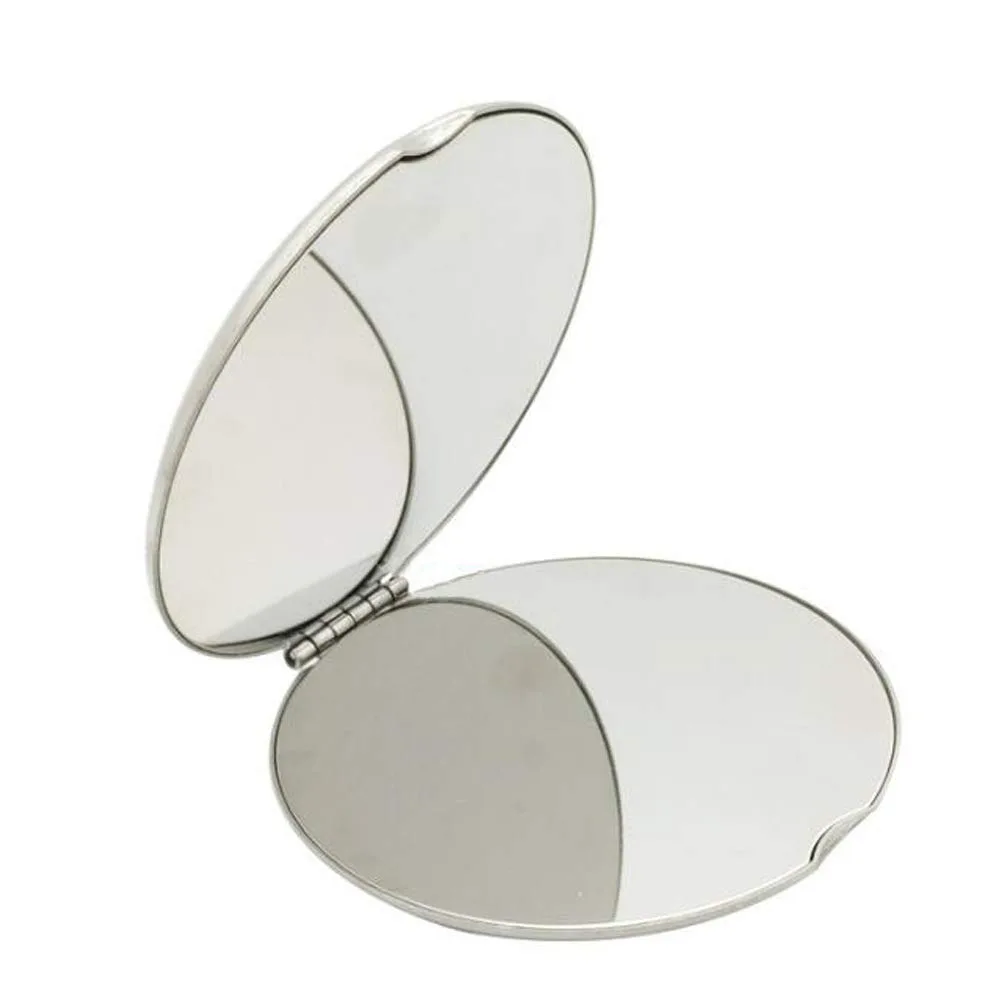 

Portable Mirror Makeup, Shatterproof Stainless Steel Ultra Slim Folding, Unbreakable Round Camping Mirror, Mirror Makeup