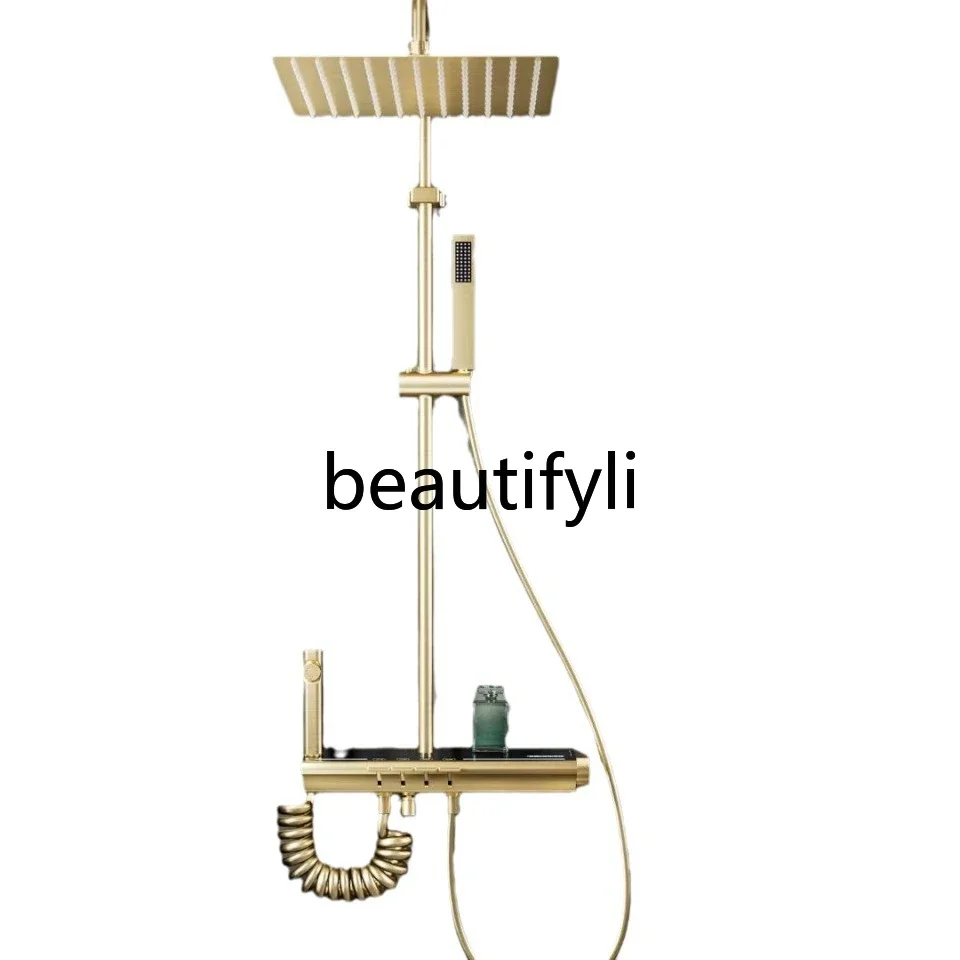 High-end quality all-copper bath shower pressurized shower set