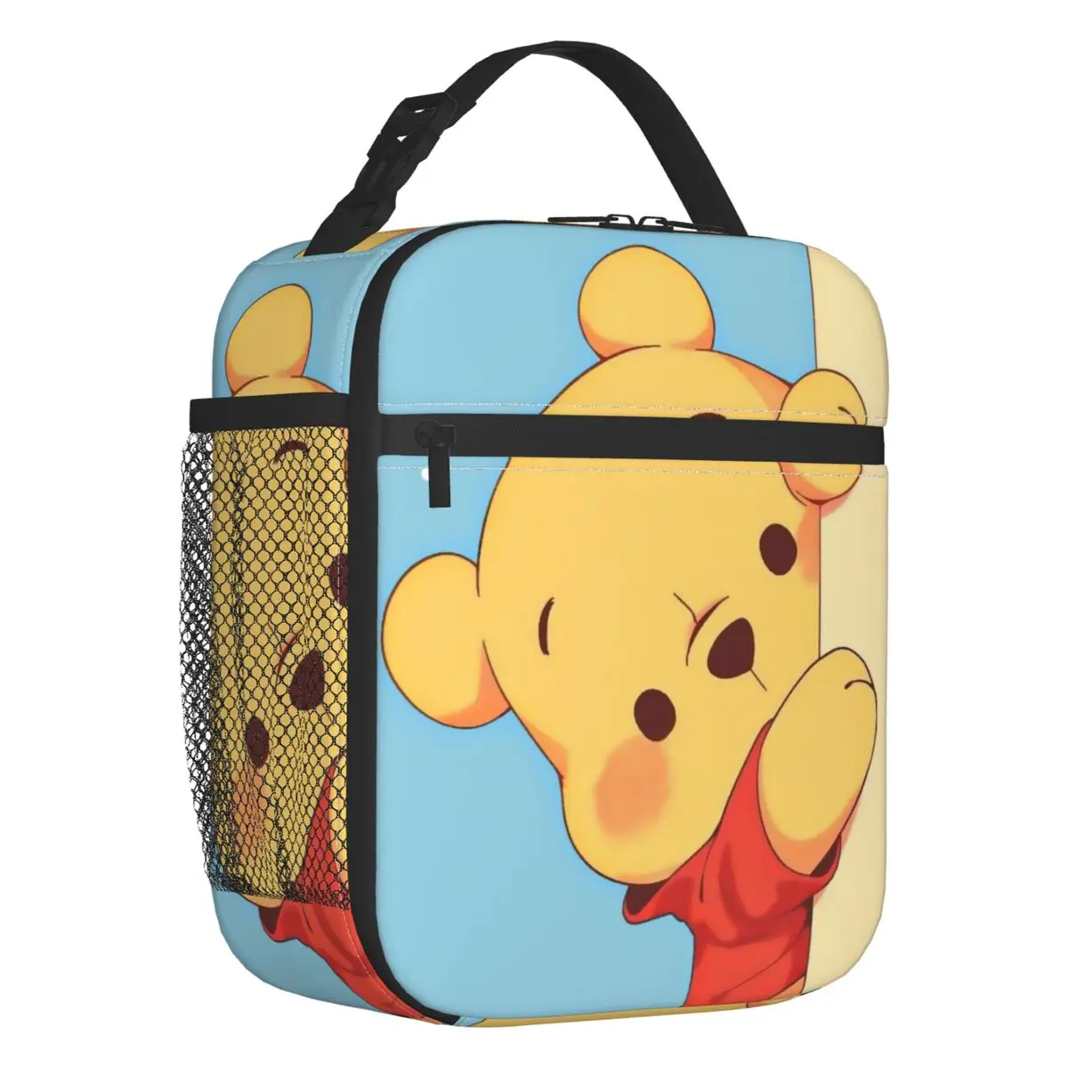 

Custom Winnie Pooh Insulated Lunch Tote Bag for Women Kawaii Cartoon Resuable Thermal Cooler Food Lunch Box School