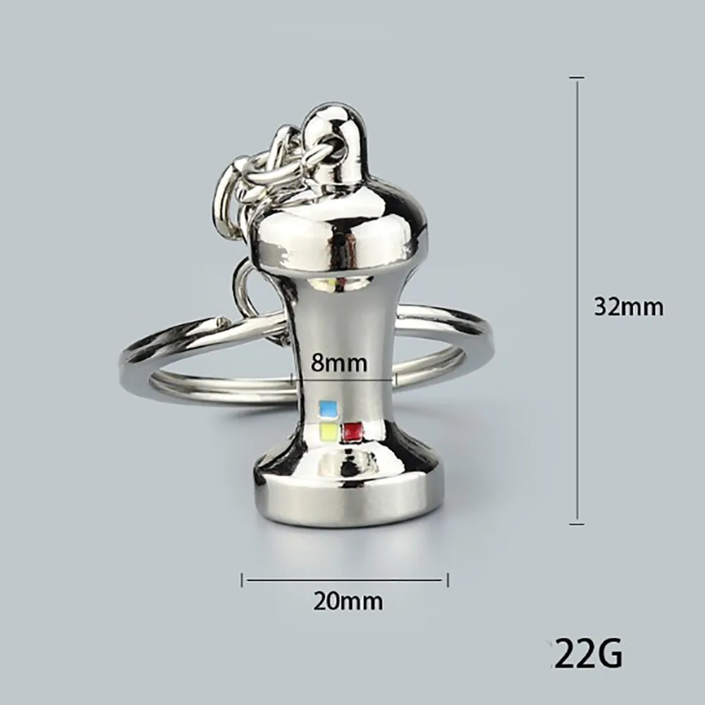 Metal 3D Creative Coffee Keychain Pitcher Mini Moka Pitcher Keyring Accessories Creative Creative Barista Coffee Keychain