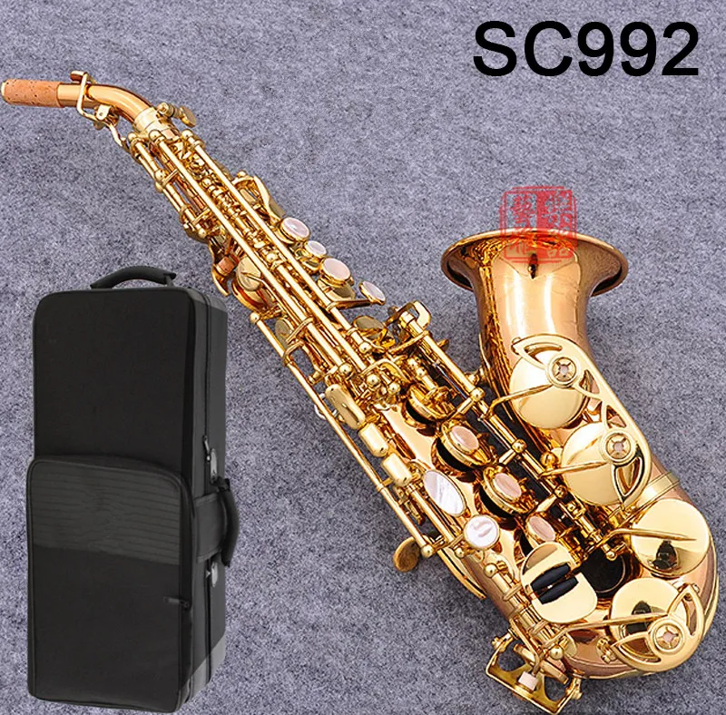 Japan Brand Original SC-992 Curved Soprano Saxophone Phosphorous copper B flat Sax with All Accessories Fast shipping