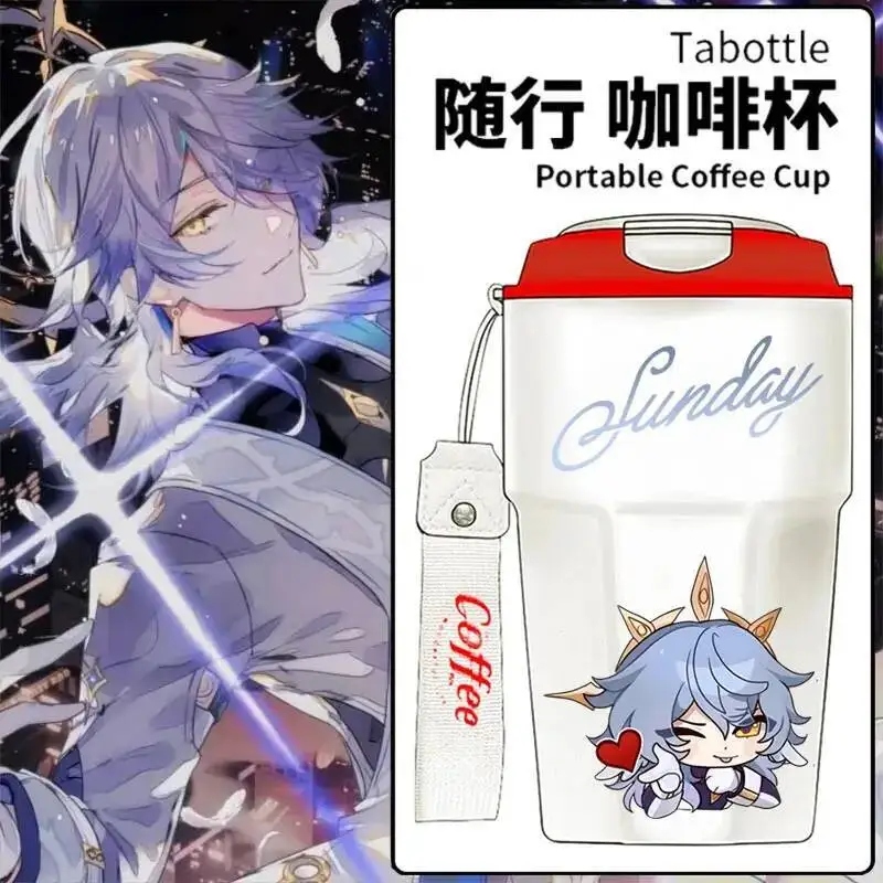 

Anime Game Honkai: Star Rail Cos Sunday 304 Stainless Steel 420Ml Portable Straight Drink Cup Coffee Mug Gift