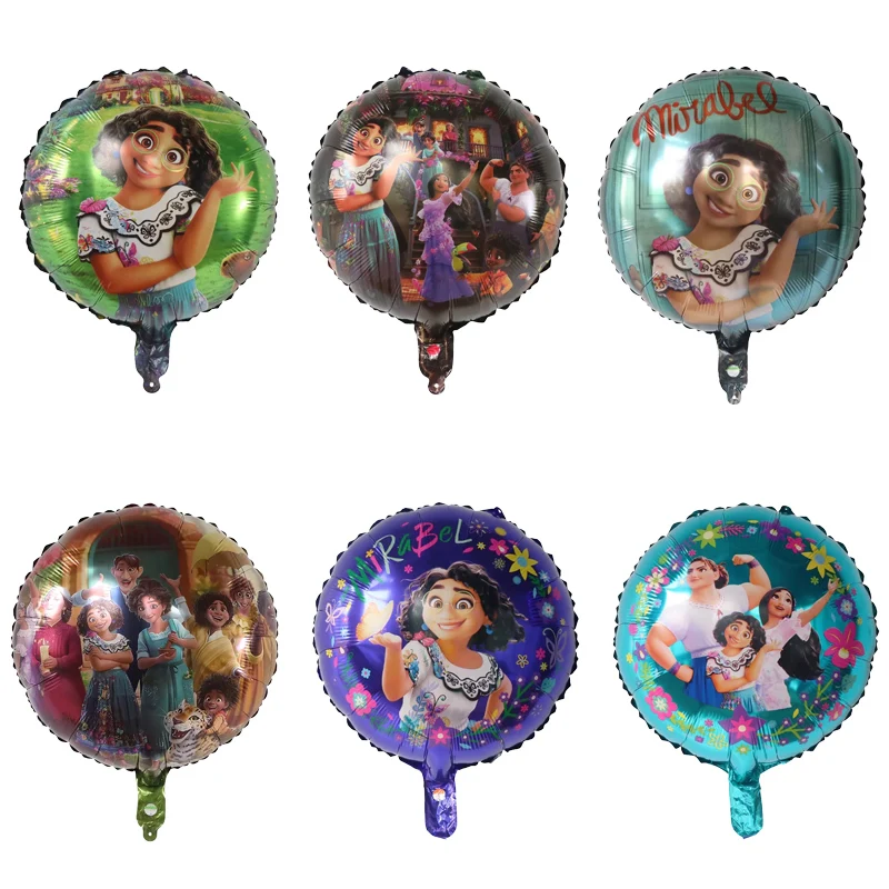 디즈니 Encanto Mirabel Isabella Luisa Dolores Antonio 호일 풍선 어린이 생일 파티 장식 베이비 샤워 용품 글로브