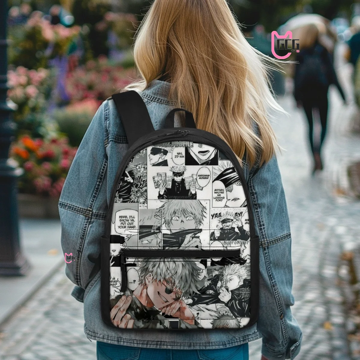 Anime Gojo Satoru Cosplay Jujutsu Kaisen Manga style printed backpack Gojo Series Student Large Capacity Customized Backpack