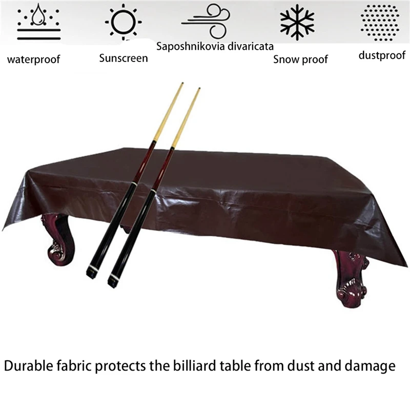 Upgrade 7/8/9FT Heavy Duty PU Leather Billiard Pool Table Cover, Waterproof 7/8/9 Foot Fitted Protection Cover