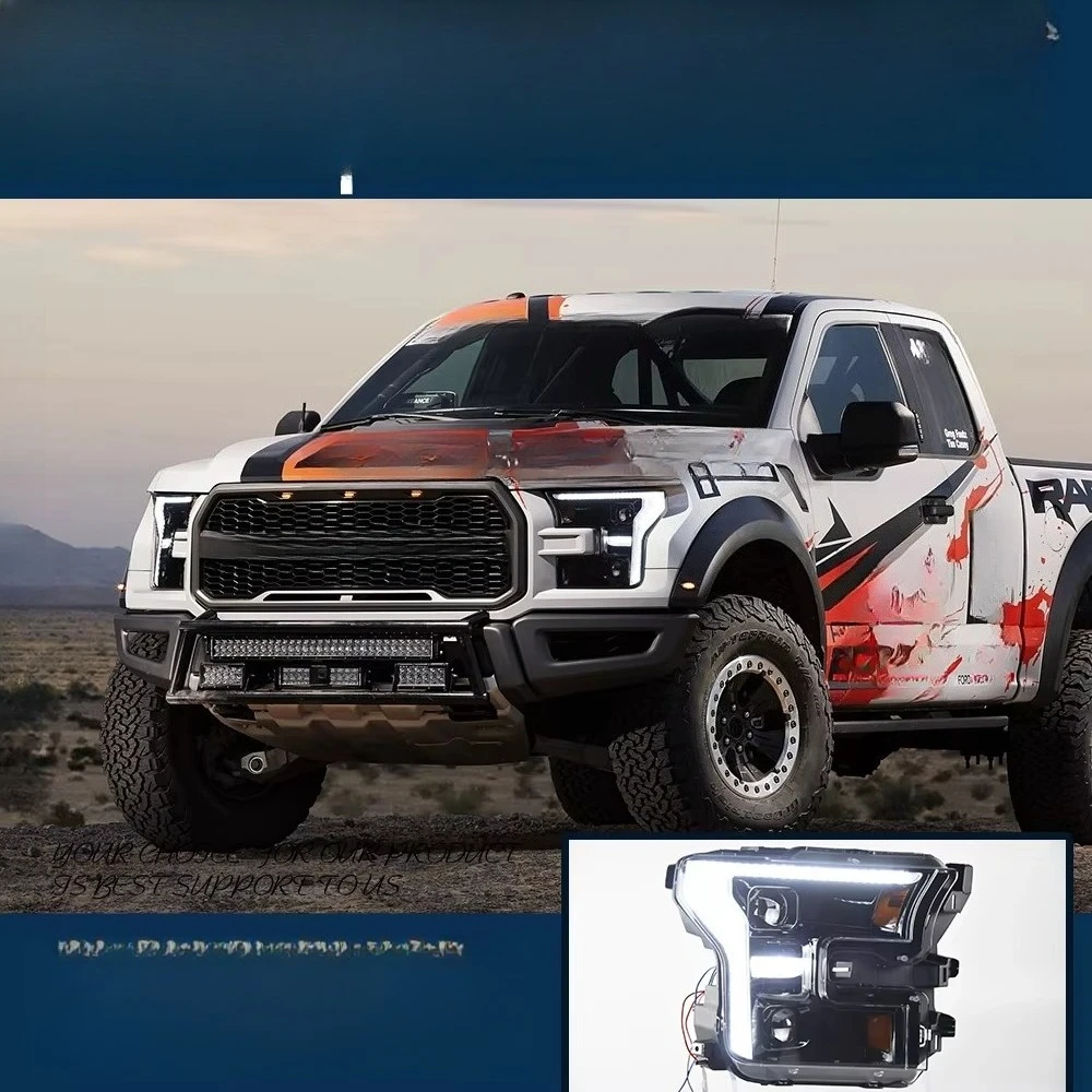 Car Lights for Raptor Tremor F150 2015-2020 F-150 Pick-up LED Auto Headlights Assembly Upgrade DRL Bicofal Lens Lamp Accessories