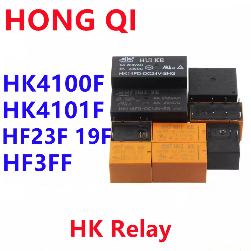 5PCS New Original HK4100F HK3FF HK14FD HK4101F HK19F HK23F DC3V DC5V DC9V DC12V DC24V SHG SG New Original Authentic Huike Relay