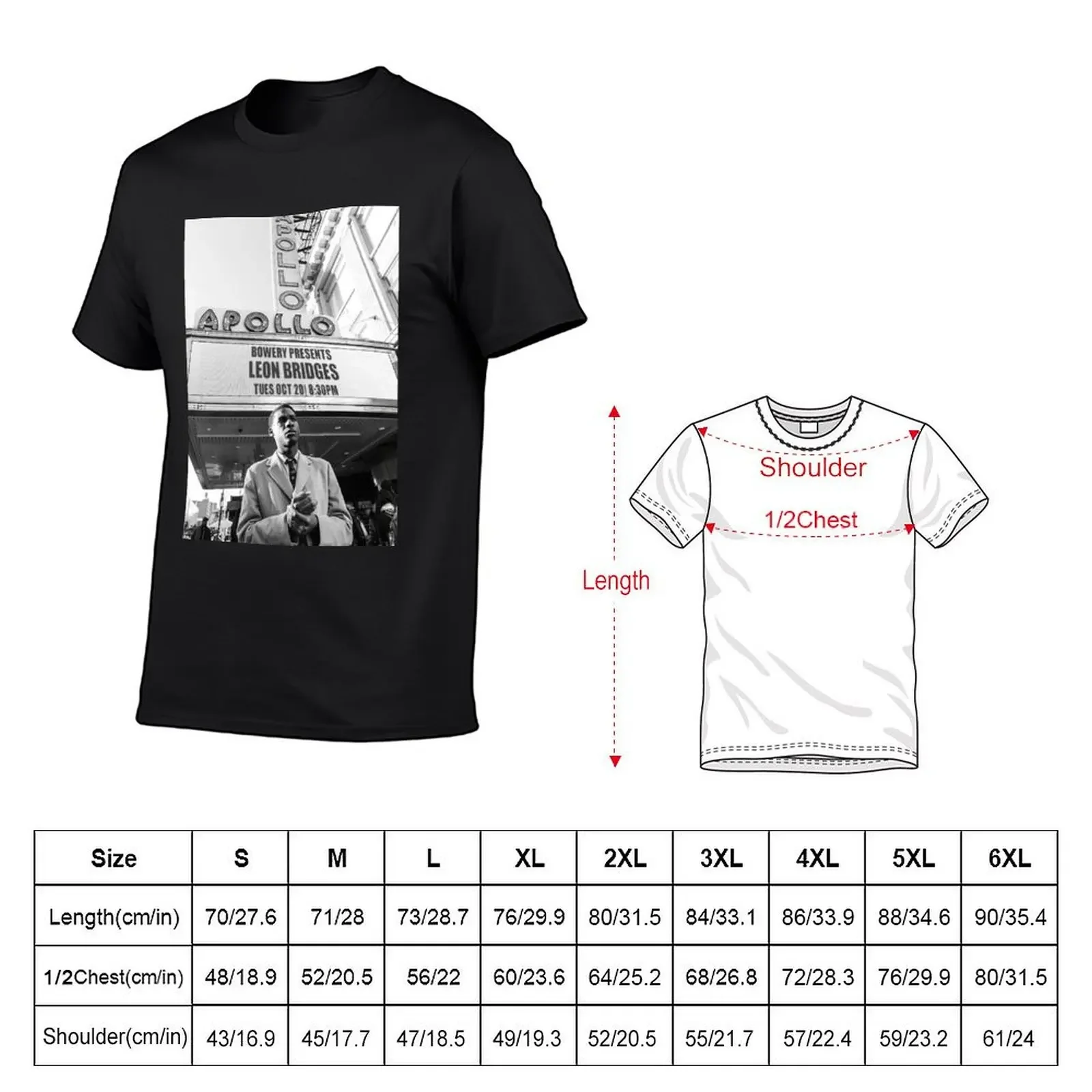 Leon Bridges Concert Apollo T-Shirt sublime animal prinfor boys aesthetic clothes anime figures t shirts for men graphic