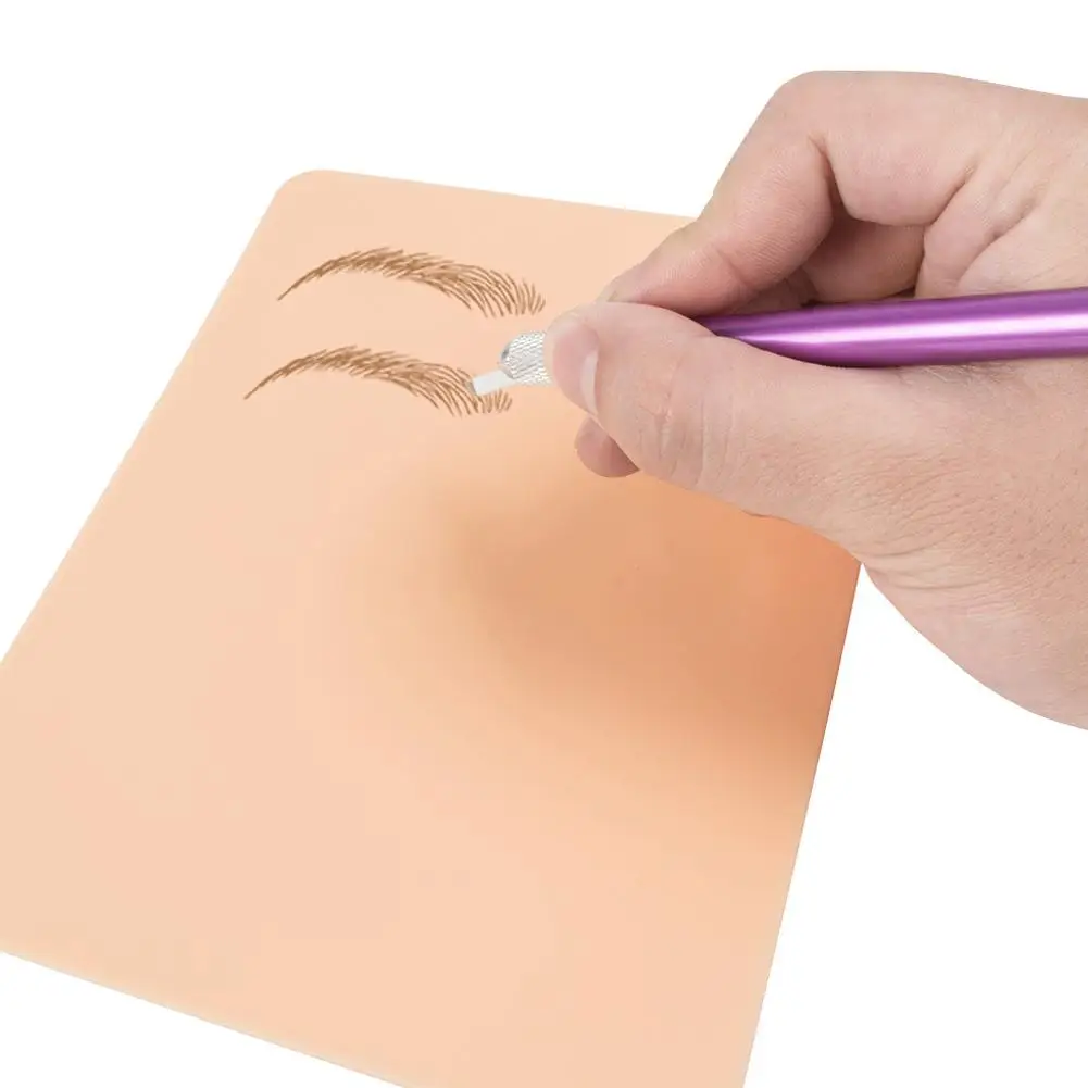 Silicone Tattoo Practice Skin Fake Skin for Microblading Eyebrow Lip Permanent Makeup Training Reusable Tattoo Practice Pad