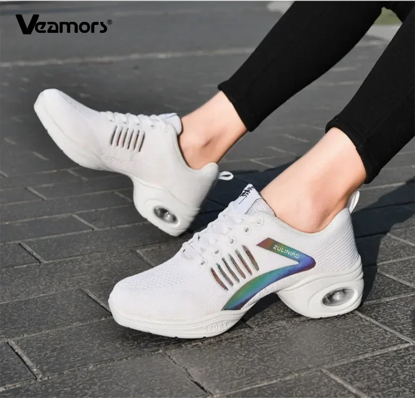 여성용 레이디 레이스 업 스니커즈, 통기성 에어 쿠션, 스플릿 솔, 운동 워킹 댄스 신발, 플랫폼